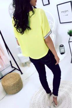 Top Jaune à Motif Imprimé Et Broderies Aux Manches F5561 -Default Template 5 top jaune a motif imprime et broderies aux manches f5561 3