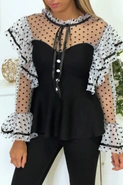 Top Noir Super Chic à Petit Pois -Default Template 5 top noir super chic a petit pois 6