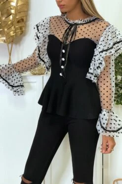 Top Noir Super Chic à Petit Pois -Default Template 5 top noir super chic a petit pois 8